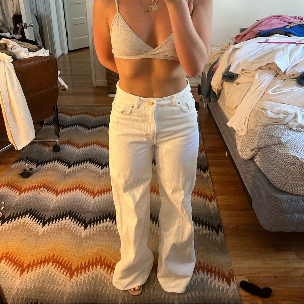 Zara White Jeans